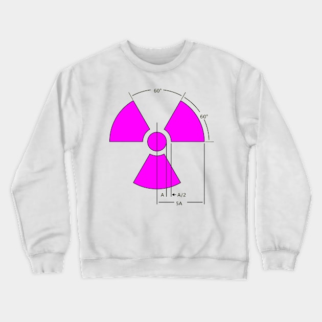 Warning Radiation Sign Template Crewneck Sweatshirt by rupertrussell